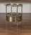 Vintage Italian Steel and Bronze Circular Side Table with Swan Necks and Doors For Sale In Atlanta - Image 6 of 12