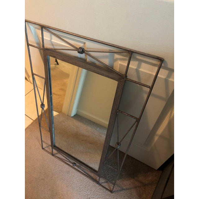 American Wrought Iron Wall Mirror For Sale - Image 3 of 3