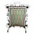 Antique Wrought Iron & Leaded Glass Fire Screen For Sale