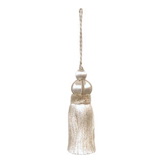 Ivory Key Tassel W Cut Velvet Ruche For Sale