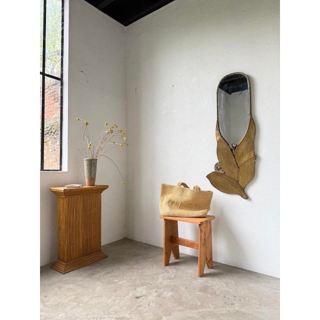 Oval Brass Flower Mirror, 1960s For Sale - Image 6 of 18