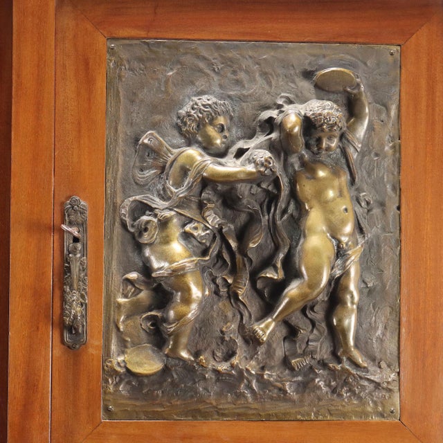 Art Nouveau Cabinet in Mahogany and Marble For Sale - Image 9 of 16