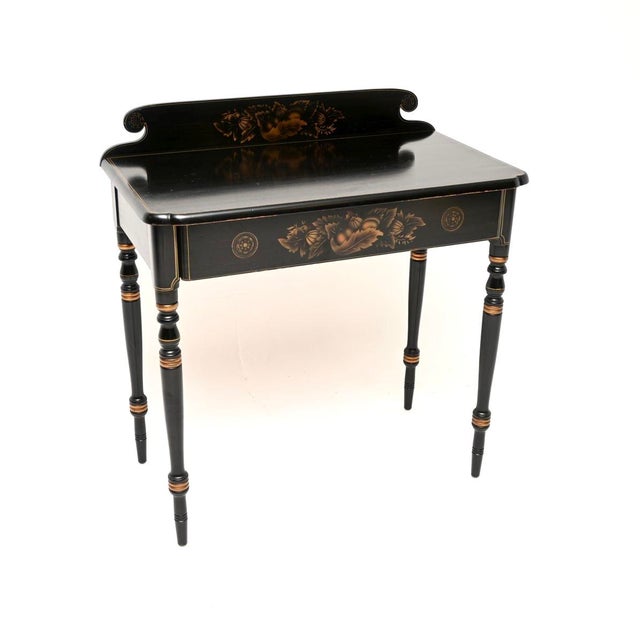 1950s Antique Hitchcock Vanity Desk with Chair and Mirror, 1950, Set of 3 For Sale - Image 5 of 11