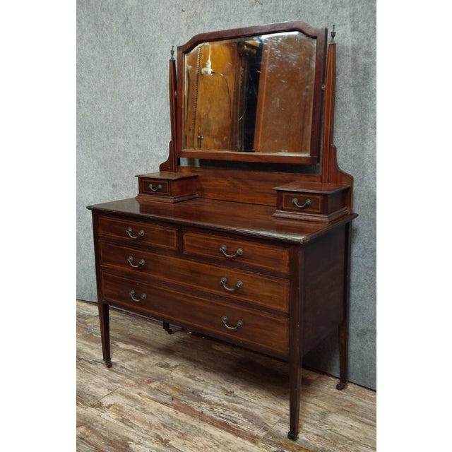 English Cheval Mirror in Mahogany For Sale - Image 5 of 9