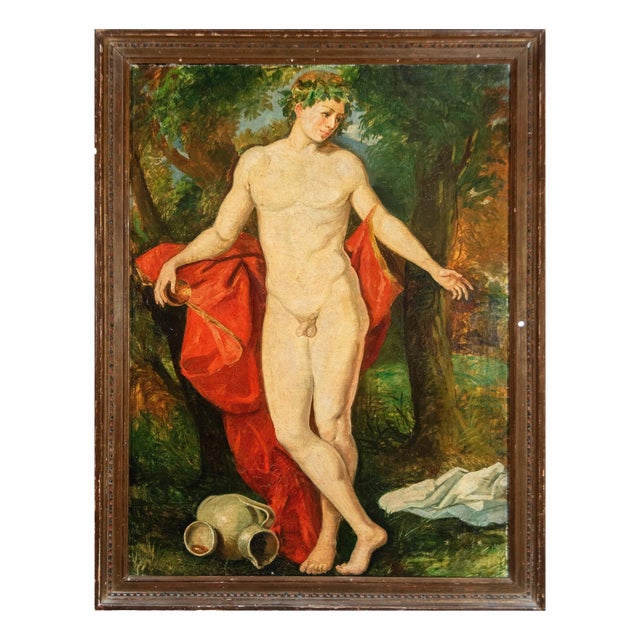 European School, Bacchus (Dionysus), 1850, Oil on Canvas For Sale