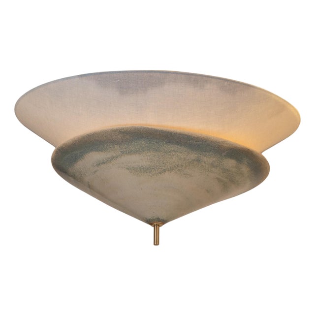 Accents Soft Gradient Two-Tier Felt Suspension in Brass by Elsa Foulon For Sale