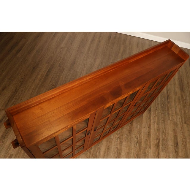Stickley Stickley Mission Collection Cherry Three Door Bookcase For Sale - Image 4 of 18