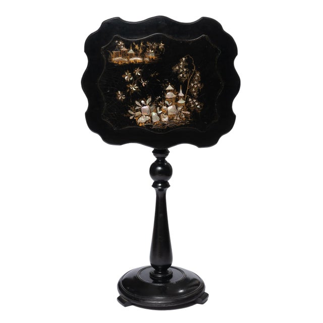 English Papier Maché Tilt Top Candle Stand (1860) For Sale - Image 10 of 10