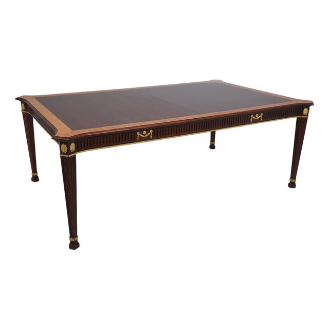 John Widdicomb Neoclassical Mahogany Dining Room Table For Sale