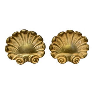 Mid-Century Sea Shell Curtain Tiebacks / Holdbacks - Set of 2 For Sale
