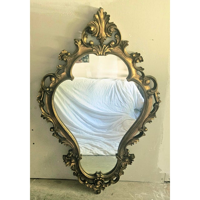 Vintage French Provincial Gilt Wood Wall Mirror For Sale - Image 10 of 10