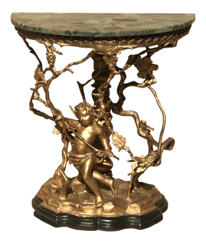 Venetian Giltwood Marble Console