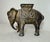 Gold Antique 1900's Ac Williams Hand Painted Cast Iron Circus Elephant Still Bank For Sale - Image 8 of 10