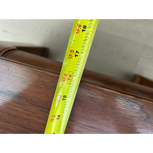 Mid 20th Century Ming Style Wood End Table With Brass Accents For Sale - Image 4 of 9