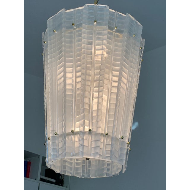 A.V. Mazzega Murano Glass Sputnik Pendant Lanterns, Mazzega Style - a Pair For Sale - Image 4 of 13