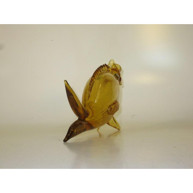 1960s Murano Art Glass, Fish Decanter / Wine Bottle, Mid Century Modern Mouth Blown For Sale - Image 9 of 12