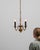 English 20th Century Belgian Colonial Revival Brass Three-Arm Chandelier For Sale - Image 3 of 18