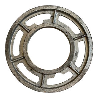 Mid 20th Century Industrial Gear Pattern Mirror For Sale