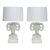 1960s Chapman White Ceramic Ram Head Lamps - a Pair For Sale