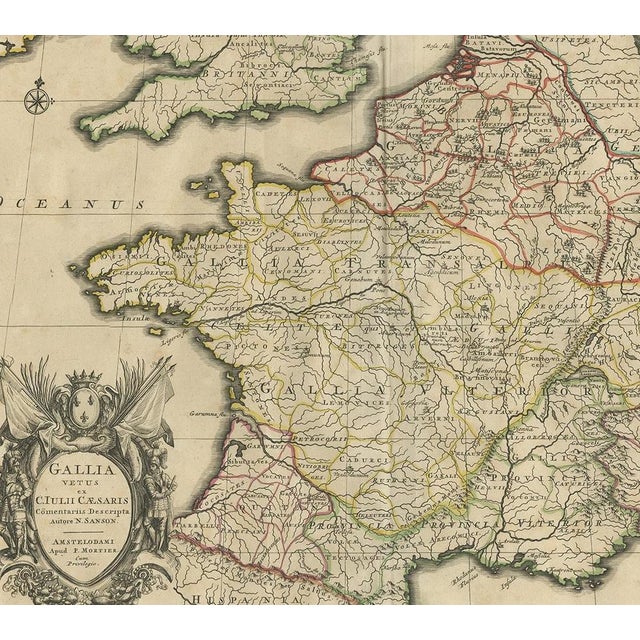 Antique Map of France by Mortier, 1710 For Sale - Image 3 of 5