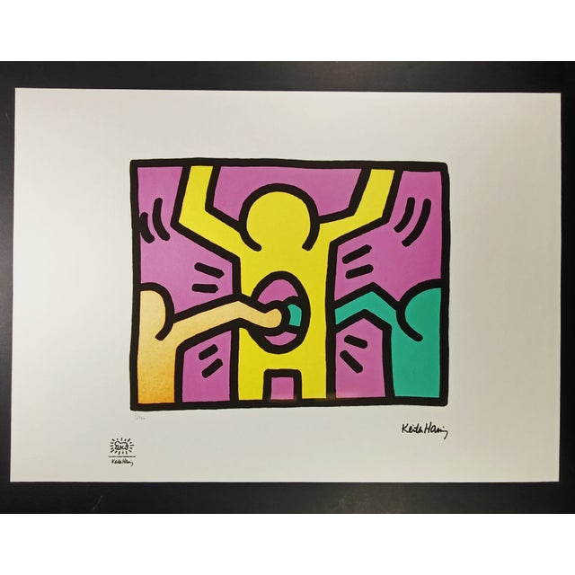 After Keith Haring, Composition, Limited Edition Lithograph, 1990s For Sale - Image 8 of 8