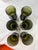Tiffin Franciscan Glasses in the Madeira pattern in Olive Ice Tea goblets on pedestal. A beautifully heavy glass add a bit...