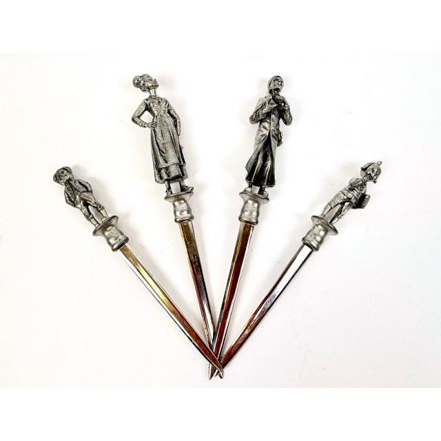Natique Silver Plated Figurative Letter Opener from WMF, 1900s, Set of 4 For Sale - Image 4 of 18