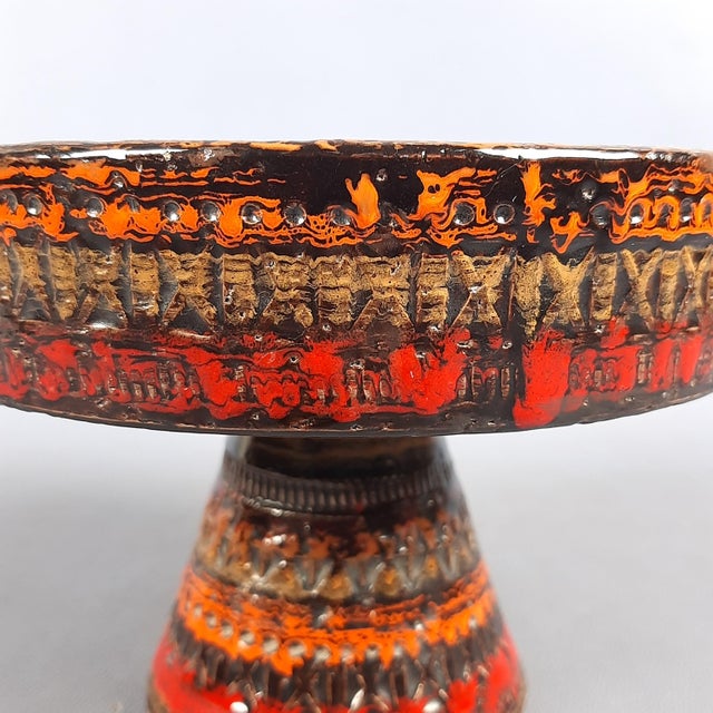 Black Vintage Ceramic Stand in Aldo Londi Bitossi, 1960 For Sale - Image 8 of 14