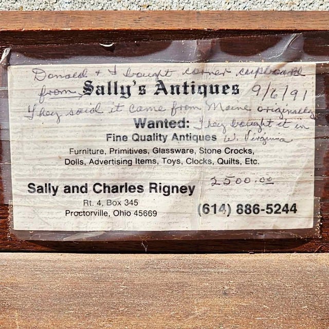 Antique Primitive Corner Cupboard, Corner Cabinet (Circa 1790–1820) For Sale - Image 10 of 10