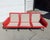 Metal Poul Kjærholm Style Pk31 3-Seater Sofa in Red Leather For Sale - Image 7 of 16