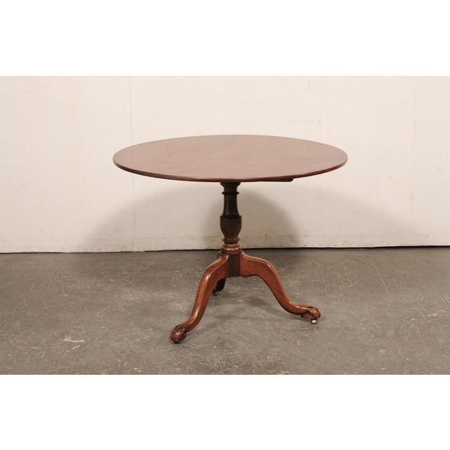 19th Century 19th Century English Antique Tilt-Top Pedestal Table For Sale - Image 5 of 10