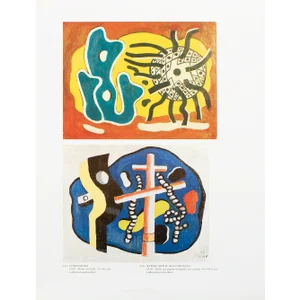 1990 After F. Leger "Composition" and "Still Life With Ropes", Full-Color Parisian Print