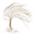 Vintage Mid Century Modern Curtis Jere Style Metal Gold Windswept Willow Tree Wall Sculpture For Sale