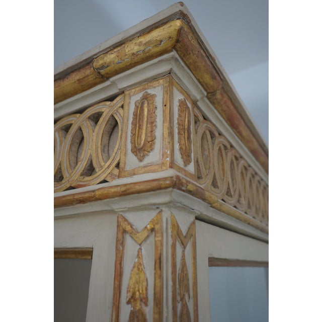 Antique Louis XVI Gilt Vitrine Display Cabinet For Sale - Image 10 of 17