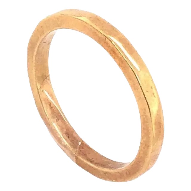 18 Karat Yellow Gold Wedding Band Bridal Ring, Size 4.5 For Sale