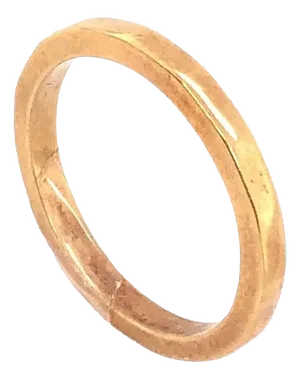 18 Karat Yellow Gold Wedding Band Bridal Ring, Size 4.5