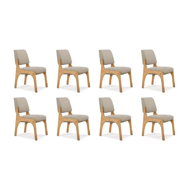 Not Yet Made - Made To Order Arches II Dining Chairs in Oak and Bouclé by Insidherland, Set of 8 For Sale - Image 5 of 5