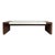 Late 20th Century Contemporary Modern Artefacto Leather and Wood Bench For Sale