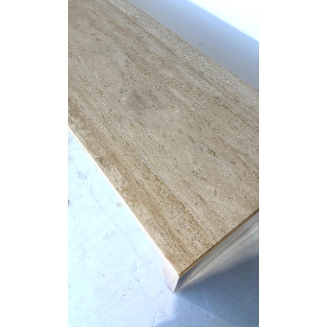 1970s Marble Top Console Table For Sale - Image 5 of 5