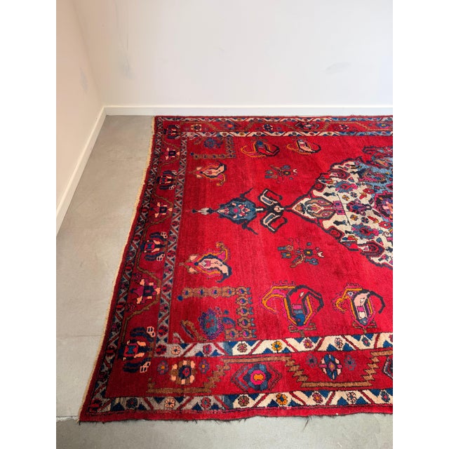 Vintage Hand-Knotted Bakhtiar Rug For Sale - Image 4 of 7