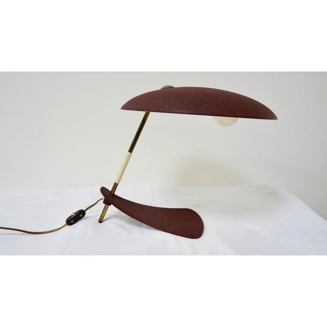Metal Vintage Italian UFO Desk Lamp from Stilnovo, 1950s For Sale - Image 7 of 9
