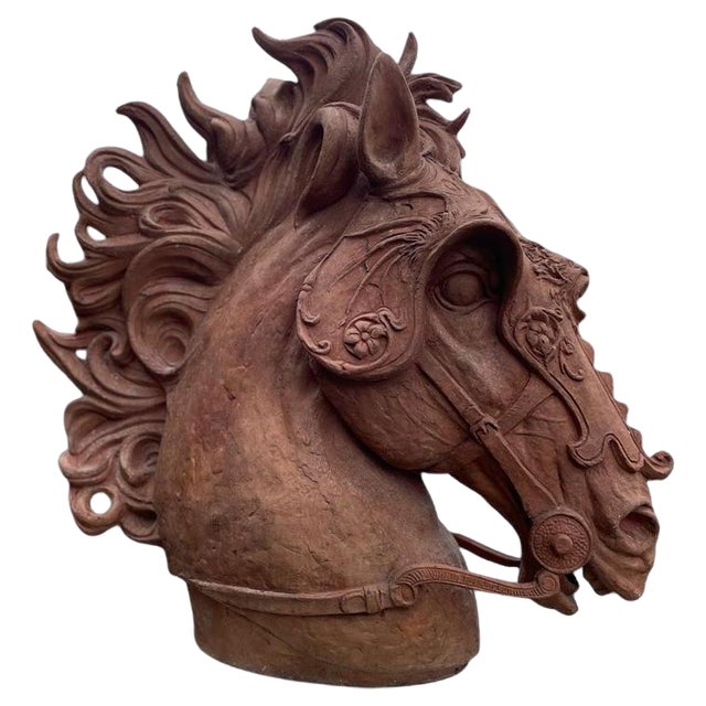 Terracotta Horse Head For Sale