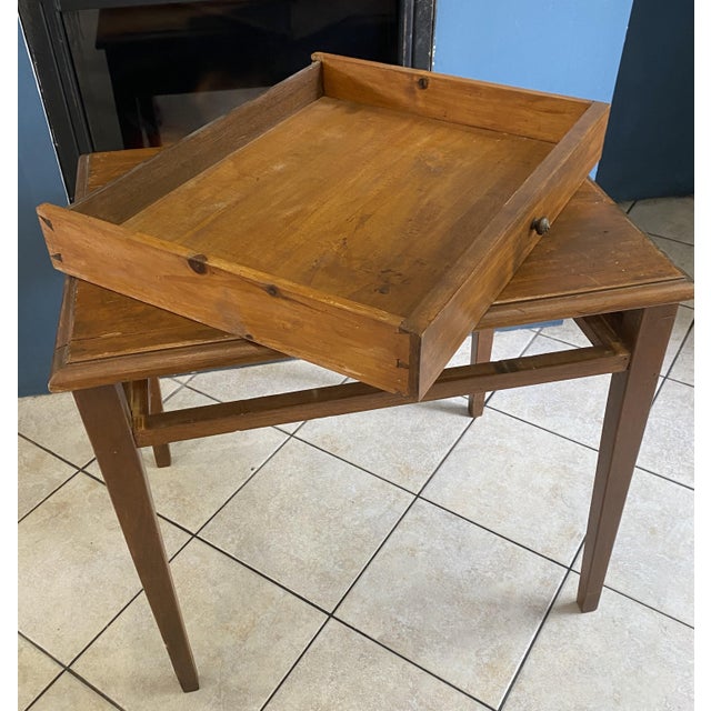 Vintage Desk in Oak with Large Drawer, 1950 For Sale - Image 13 of 18