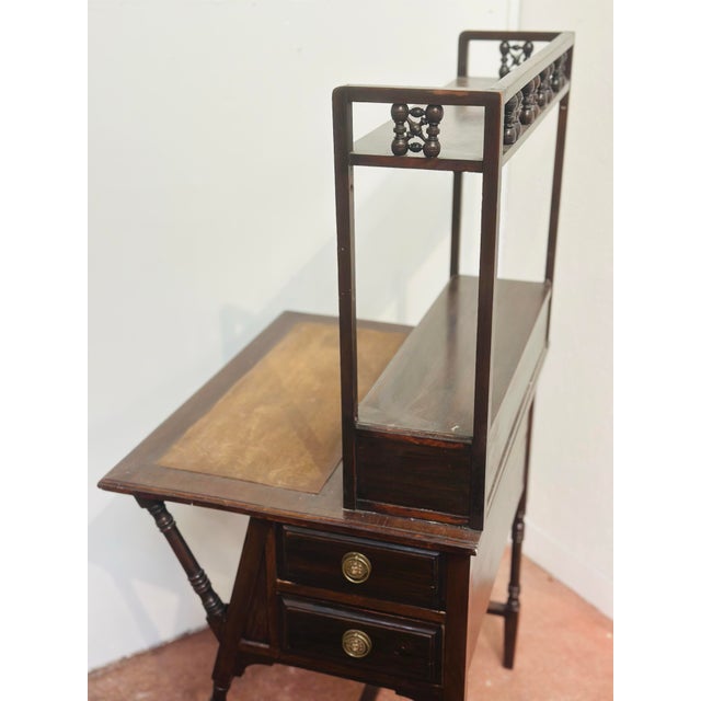 Wood Antique English Desk For Sale - Image 7 of 10