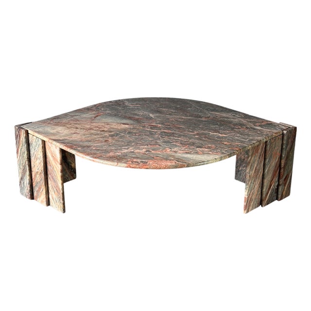 Fior Di Pesco Marble Sculptural Coffee Table, Italy, 1980s For Sale