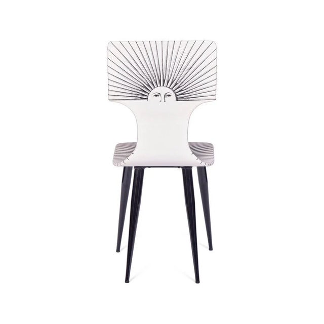 Piero Fornasetti (Italian, 1913–1988) “Sole” Chair Height 37 ¼ x Width 16 ¼ x Depth 18 ¼ inches Seat height: 19 inches A...