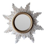 Vintage 1970s Italian Baroque Sunburst Wall Mirror by Euromarchi s.r.l. For Sale
