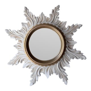 Vintage 1970s Italian Baroque Sunburst Wall Mirror by Euromarchi s.r.l. For Sale