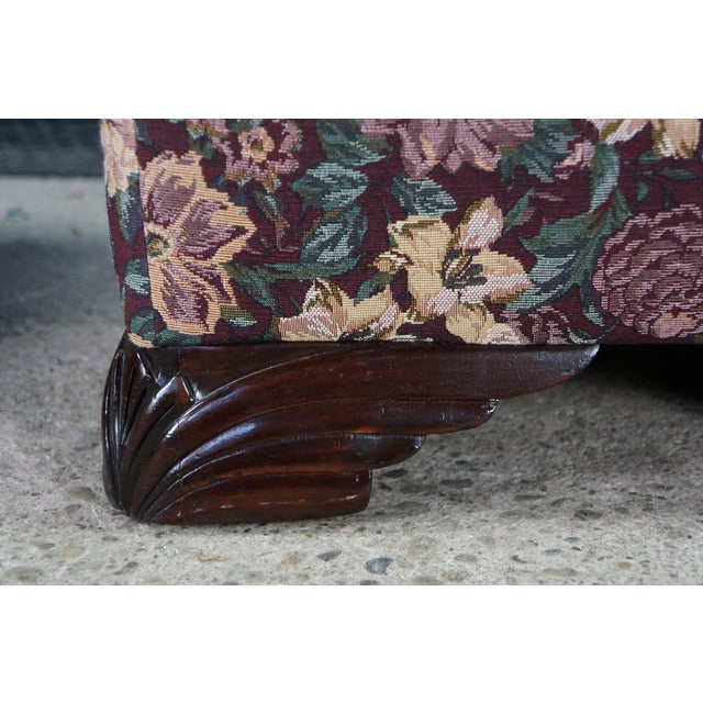 2 Antique Victorian Walnut Tapestry Upholstered Footstools Ottomans Bench Pair For Sale - Image 6 of 18