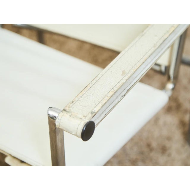 Antique White Mid 20th Century Le Corbusier Armchair, Attributed For Sale - Image 8 of 11